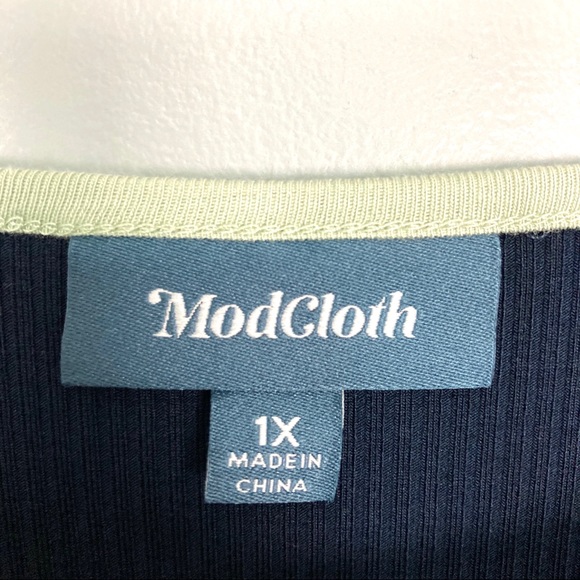 ModCloth Move With You Top Ribbed Knit 3/4 Sleeves - Picture 7 of 8